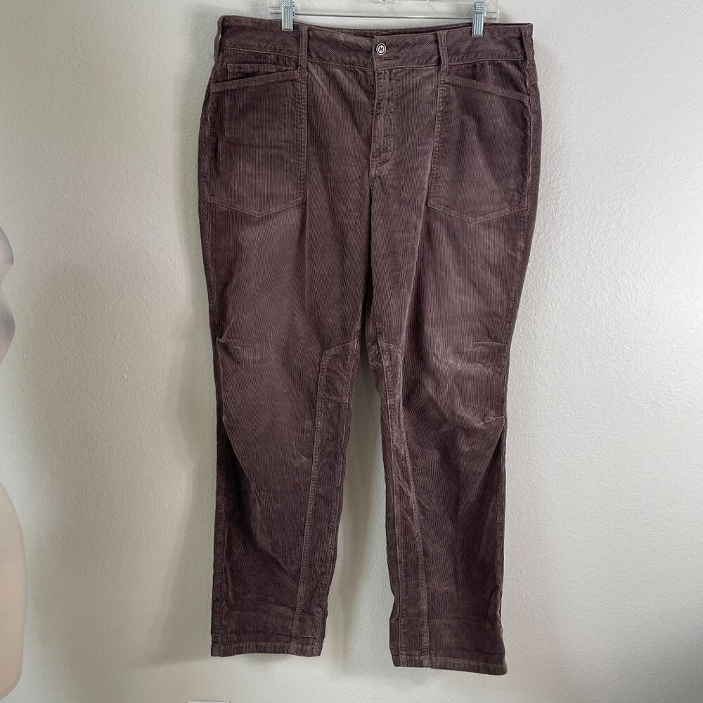 Pilcro Womens 34 Tall Brown Wanderer Corduroy Straight‎ Leg Pants